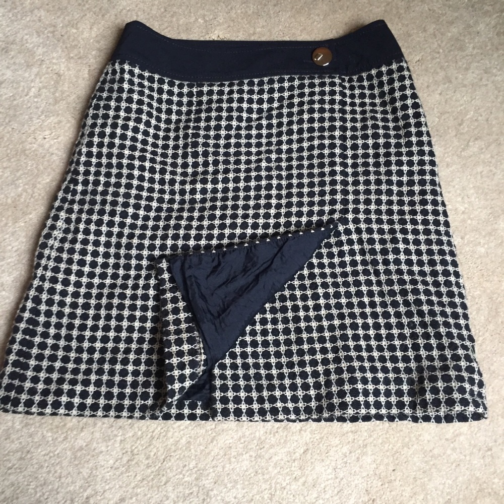 Navy and cream pencil skirt- size 0